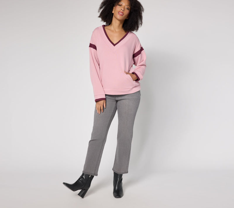 RM Studio x Rebecca Minkoff Varsity V-Neck Sweatshirt — View 11