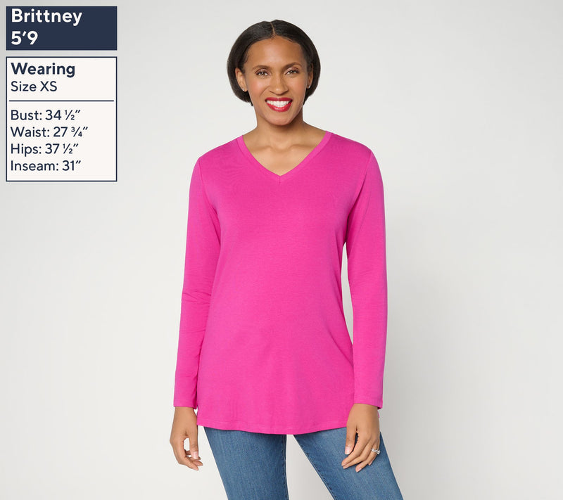 Denim & Co. Essentials Regular So Soft Jersey 2-Pack Tunics — View 11