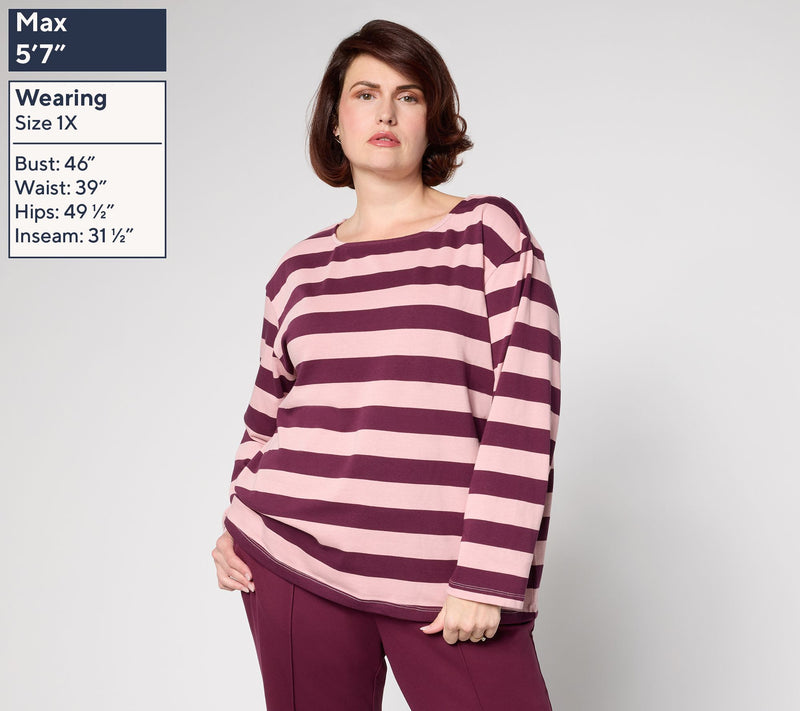 RM Studio x Rebecca Minkoff Boxy Stripe Long Sleeve Top — View 6
