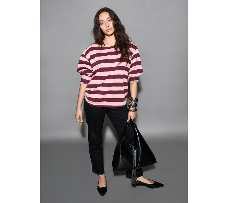 RM Studio x Rebecca Minkoff Boxy Stripe Long Sleeve Top — View 11