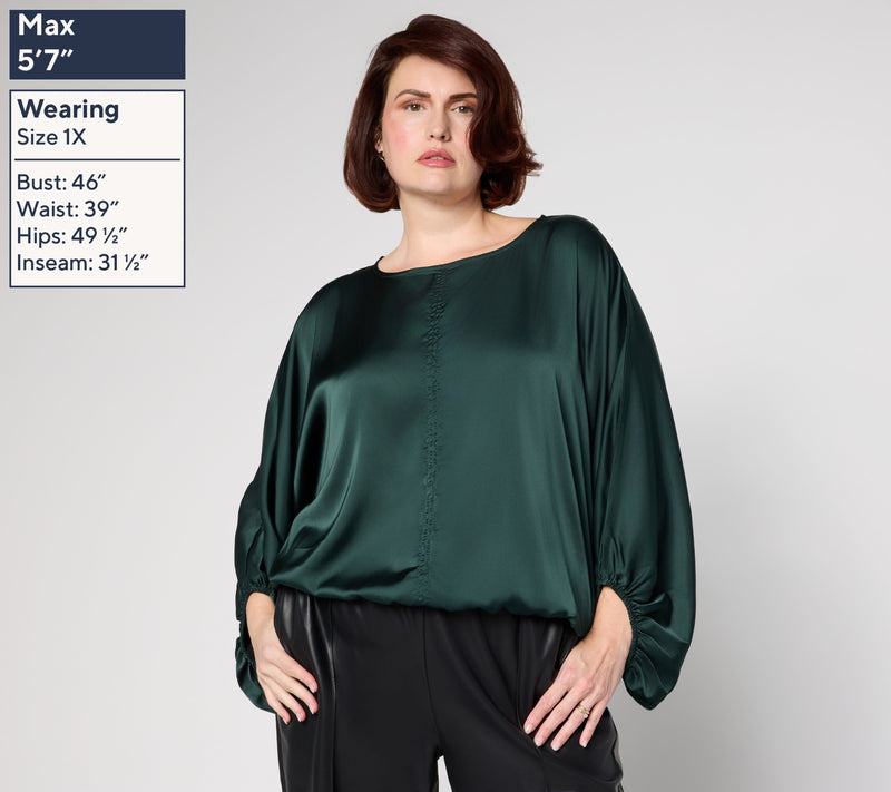 RM Studio x Rebecca Minkoff Lantern Sleeve Blouse — View 10