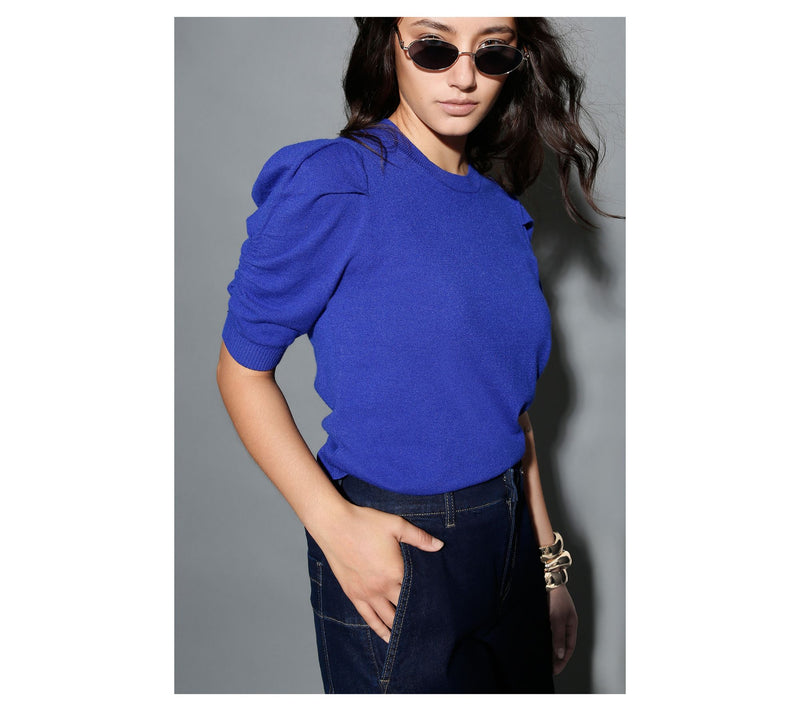 RM Studio x Rebecca Minkoff Ruched Short Sleeve Sweater — View 16