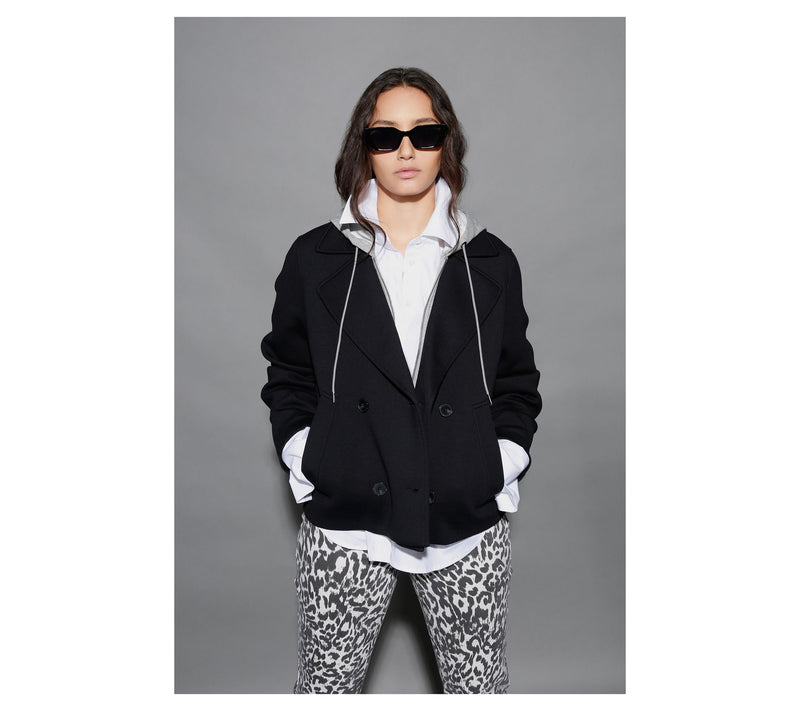 RM Studio x Rebecca Minkoff Kelly Peacoat w/ Removeable Hood — View 10