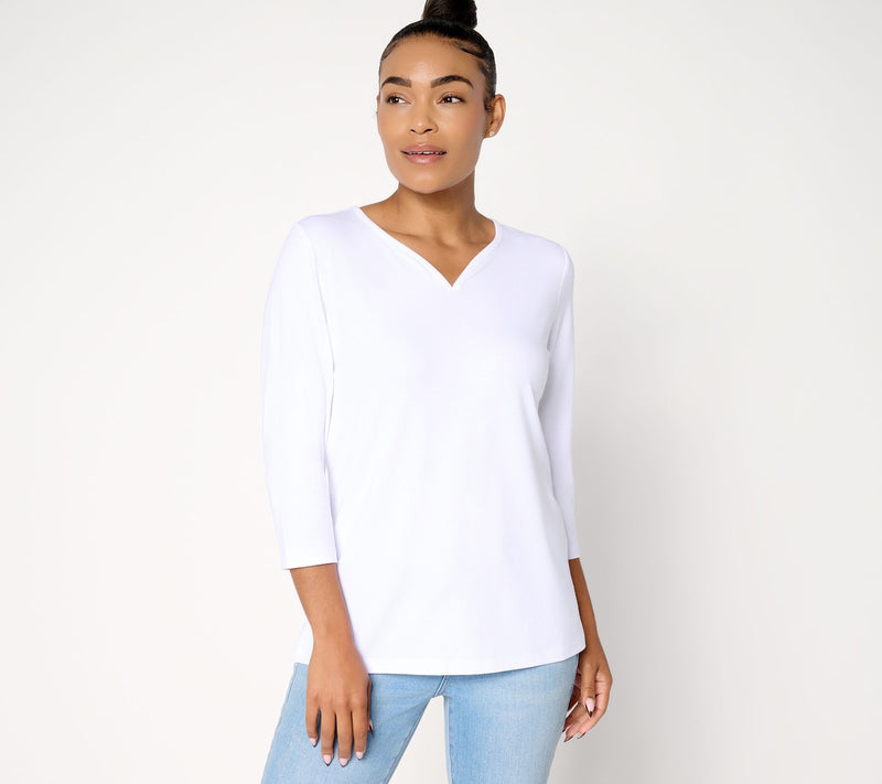 Denim & Co. Essentials So Soft Jersey Sweetheart Neck Top — View 11