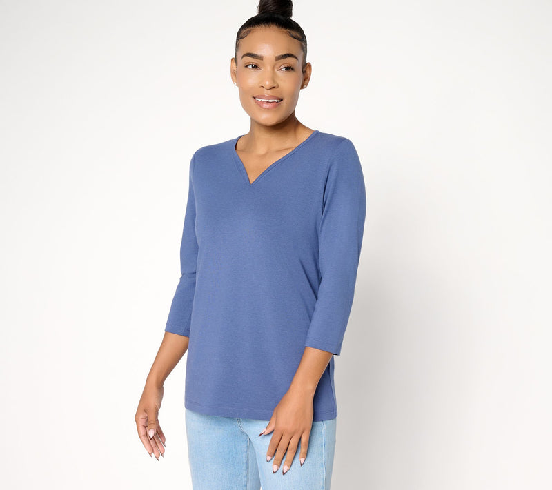 Denim & Co. Essentials So Soft Jersey Sweetheart Neck Top — View 12