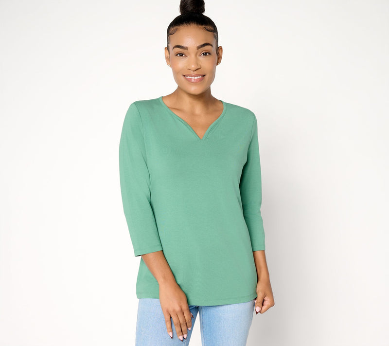 Denim & Co. Essentials So Soft Jersey Sweetheart Neck Top — View 14