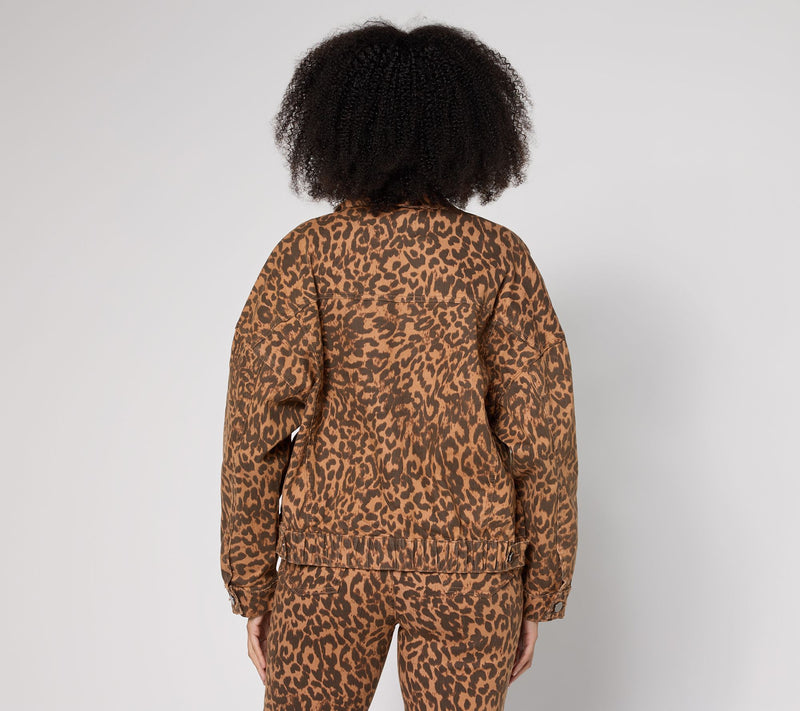 RM Studio x Rebecca Minkoff Animal Print Luxe Stretch Denim Jacket — View 8