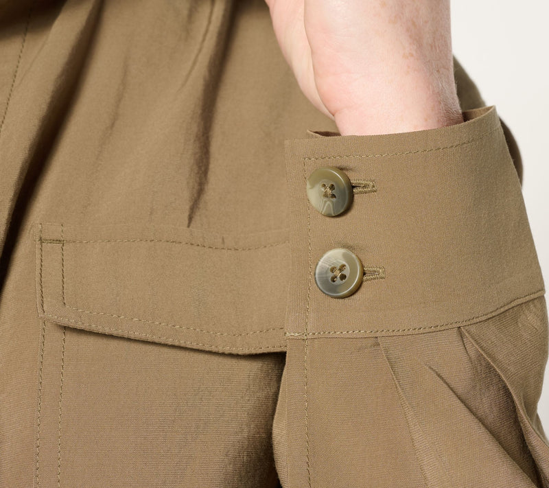 Martha Stewart Signature Utility Patch Pocket Woven Shirt — View 6