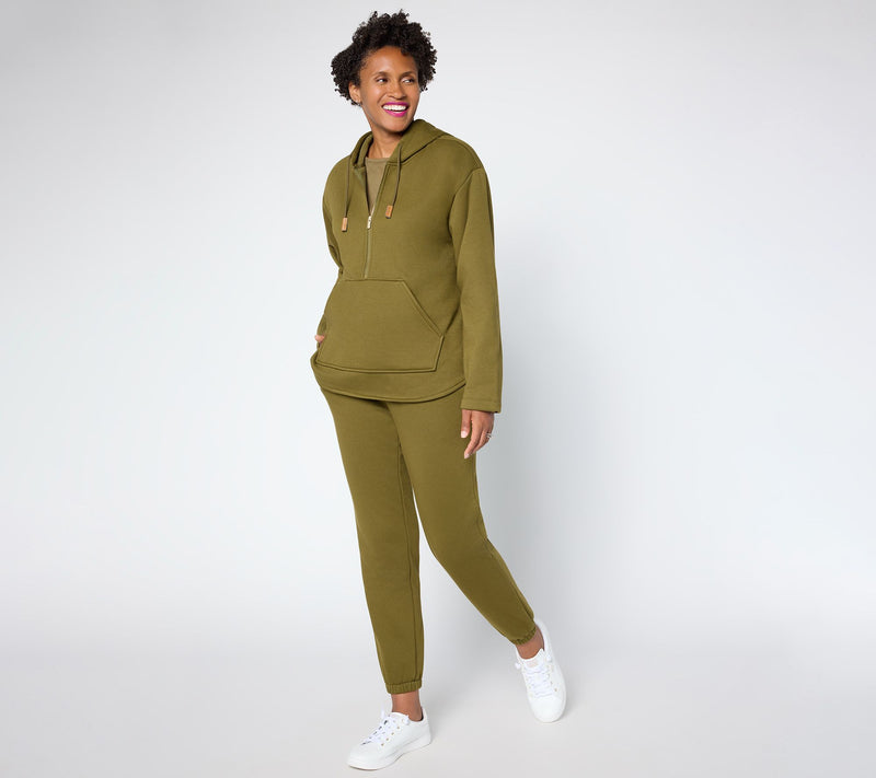 Martha Stewart Signature Bedford Fleece Quarter Zip Pullover — View 5