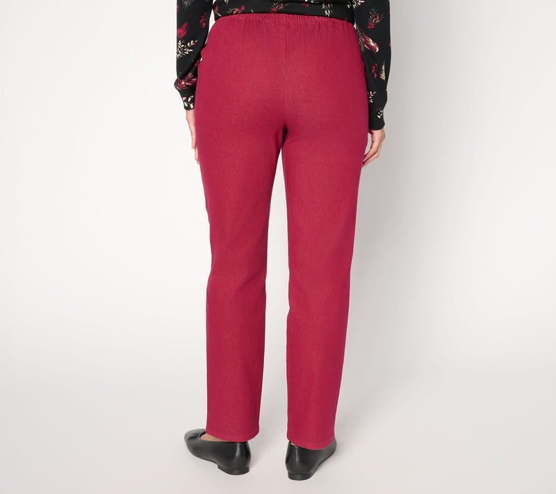 Denim & Co. Regular Flat Front Side Pocket Pants — View 6