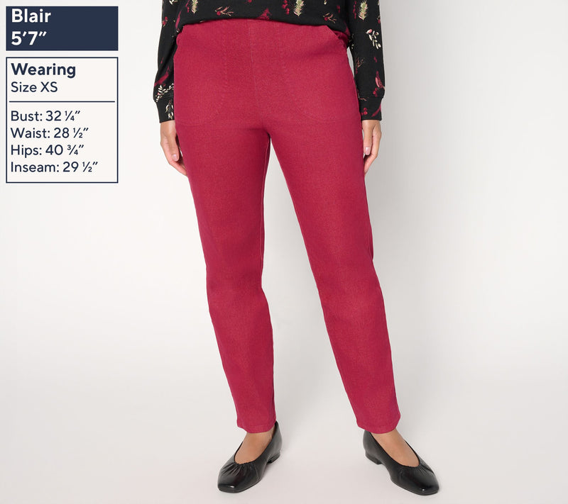 Denim & Co. Regular Flat Front Side Pocket Pants — View 5