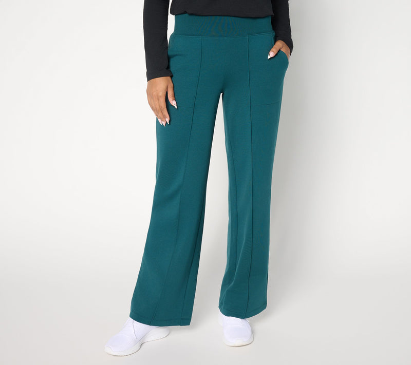 Denim & Co. Petite Flat Front Side Pocket Pants — Main view