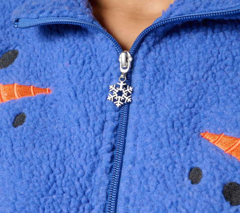 Quacker Factory Sherpa Snowman Smiles Half Zip — View 6