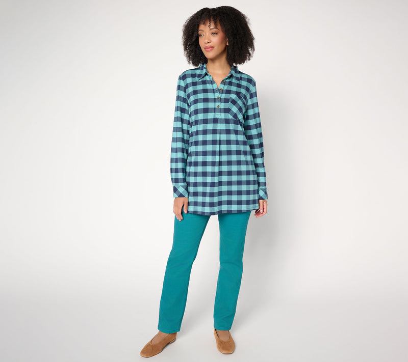 Denim & Co. Regular Woven Twill Slim Straight Pants — View 5