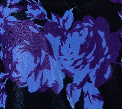 Carla Rockmore Collection Printed Velvet Boat Neck Top — View 10