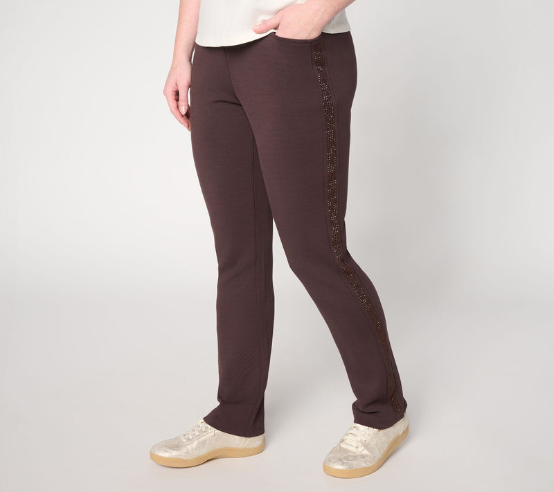 Belle by Kim Gravel Regular ScubaLuxe Sparkle Pants — View 5