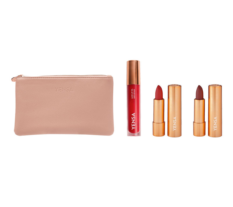YENSA Beauty Lipstick Duo & Lip Oil with Bag — View 3