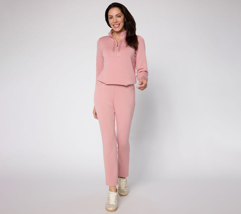 Belle by Kim Gravel Petite ScubaLuxe Straight Leg Pants — View 17