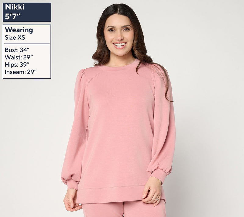 Belle by_Kim Gravel Petite ScubaLuxe Mega Blouson Sleeve Top — View 15