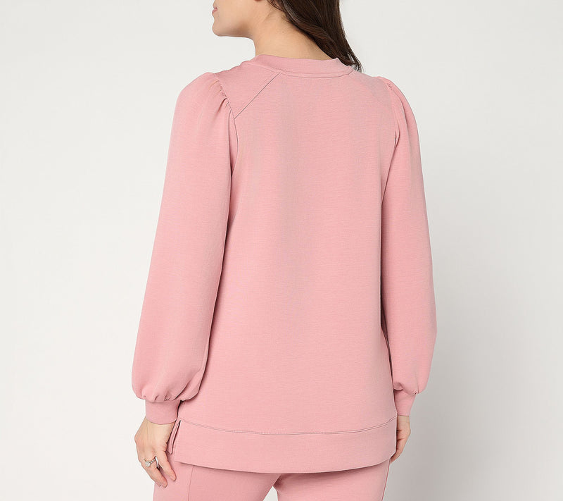 Belle by_Kim Gravel Petite ScubaLuxe Mega Blouson Sleeve Top — View 16