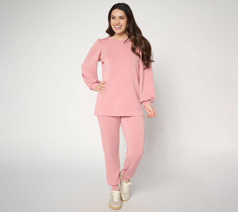 Belle by_Kim Gravel Petite ScubaLuxe Mega Blouson Sleeve Top — View 17