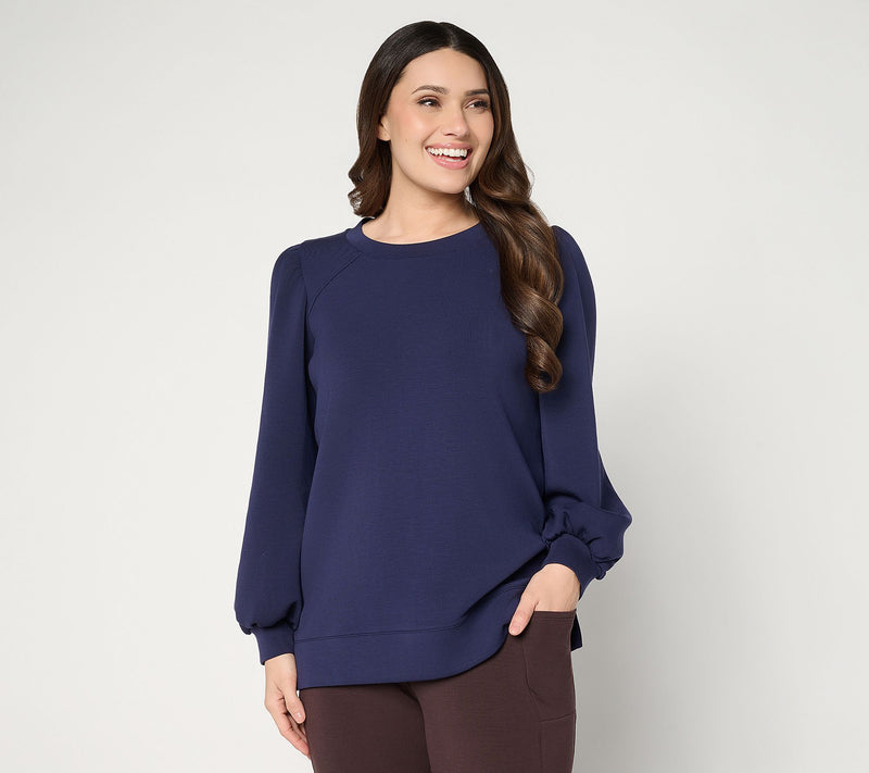 Belle by_Kim Gravel Petite ScubaLuxe Mega Blouson Sleeve Top — View 9