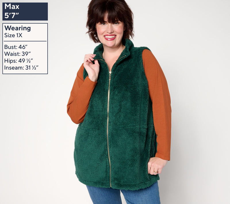 Belle by Kim Gravel Golden Girls Sherpa Vest — View 2