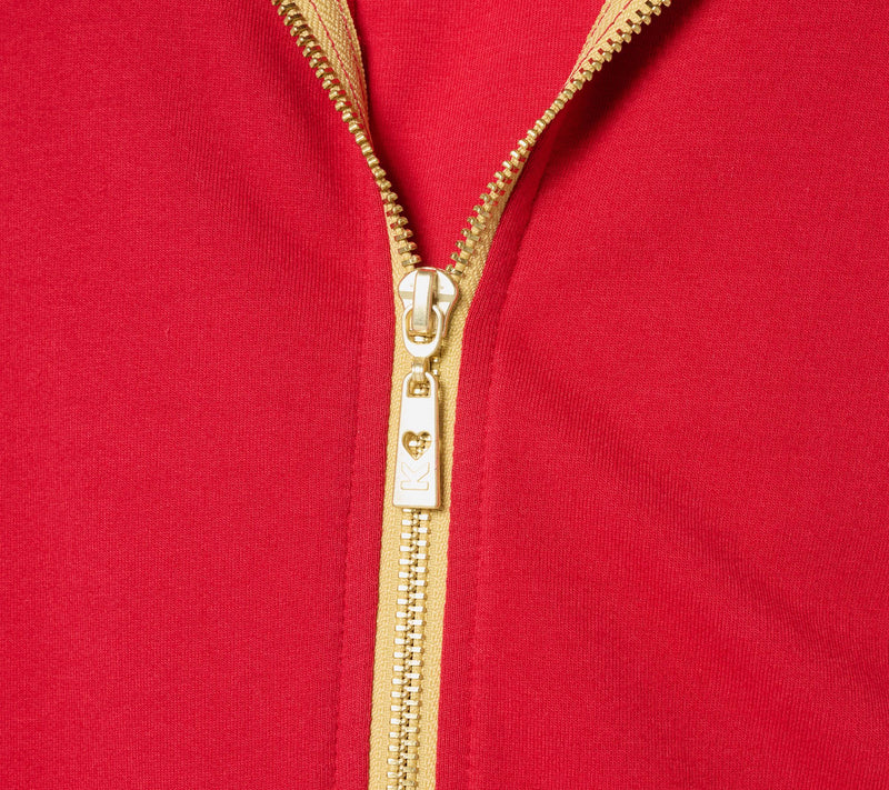Belle by Kim Gravel French Terry Golden Zip Hoodie — View 6