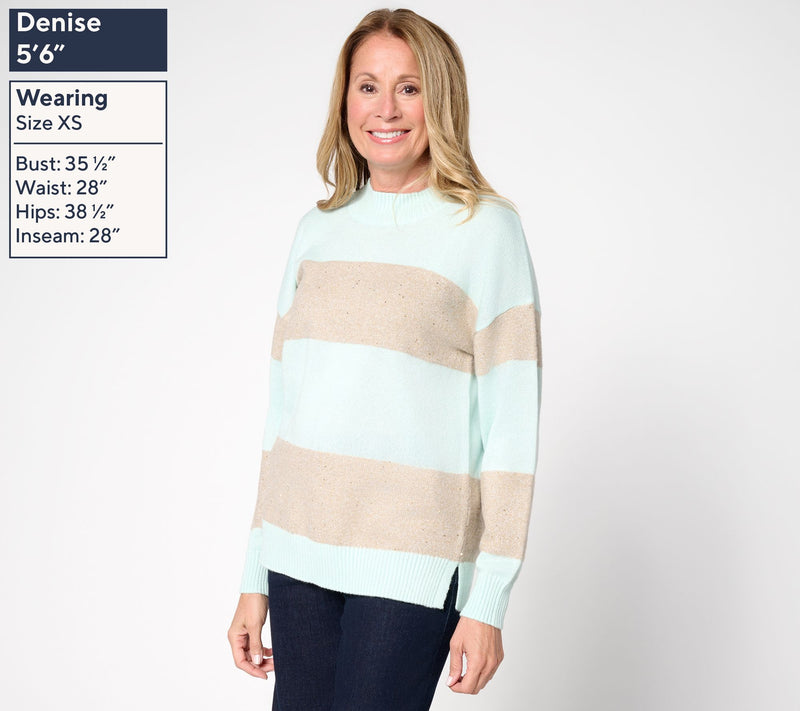 Jingle Belles by Kim Gravel Sugarplum Sparkle Striped Sweater — View 5