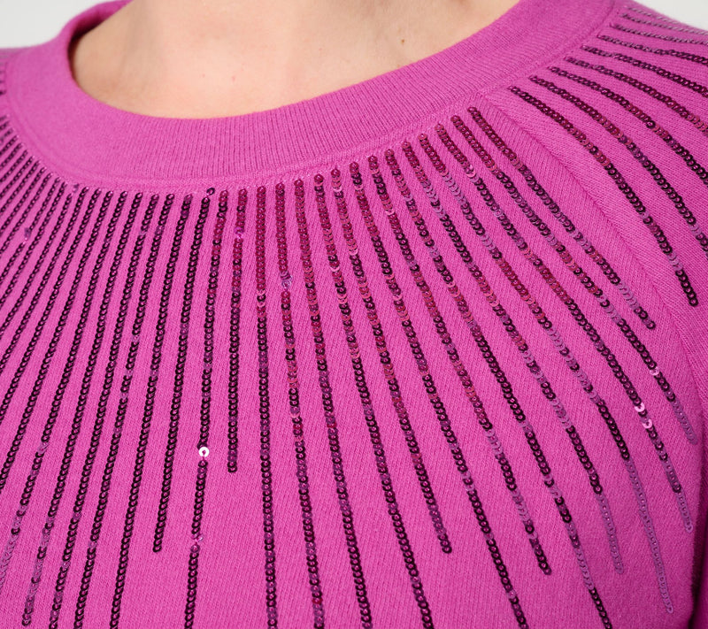 Jingle Belles by Kim Gravel Starburst Sequin Knit Top — View 19