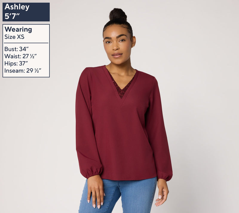 Jingle Belles by Kim Gravel Dazzling Popover Blouse — View 12