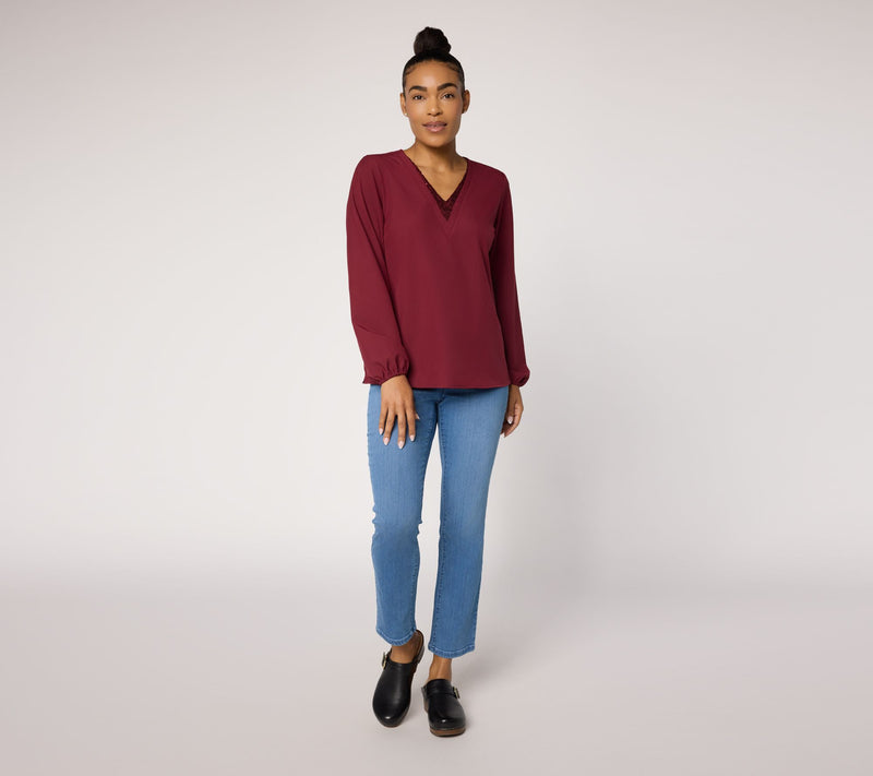 Jingle Belles by Kim Gravel Dazzling Popover Blouse — View 14