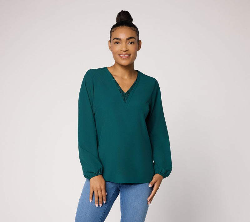 Jingle Belles by Kim Gravel Dazzling Popover Blouse — View 7