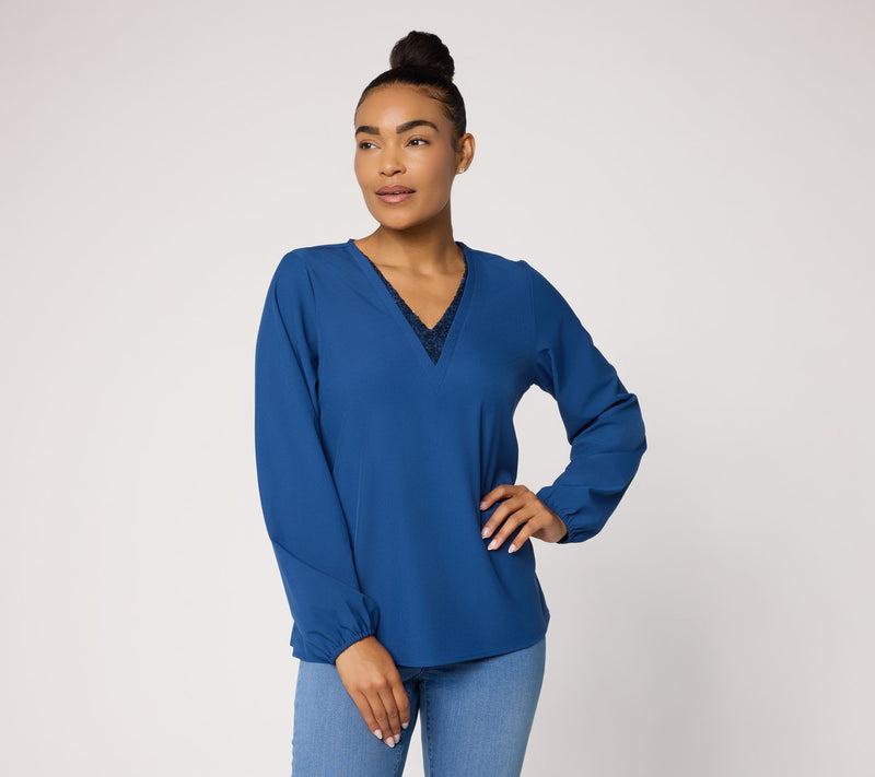 Jingle Belles by Kim Gravel Dazzling Popover Blouse — View 9