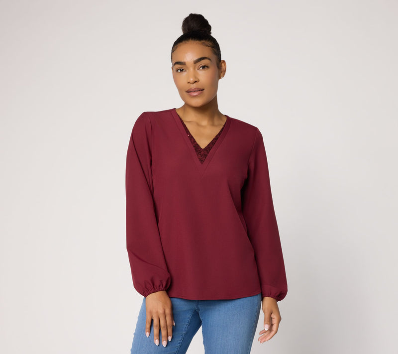 Jingle Belles by Kim Gravel Dazzling Popover Blouse — View 11