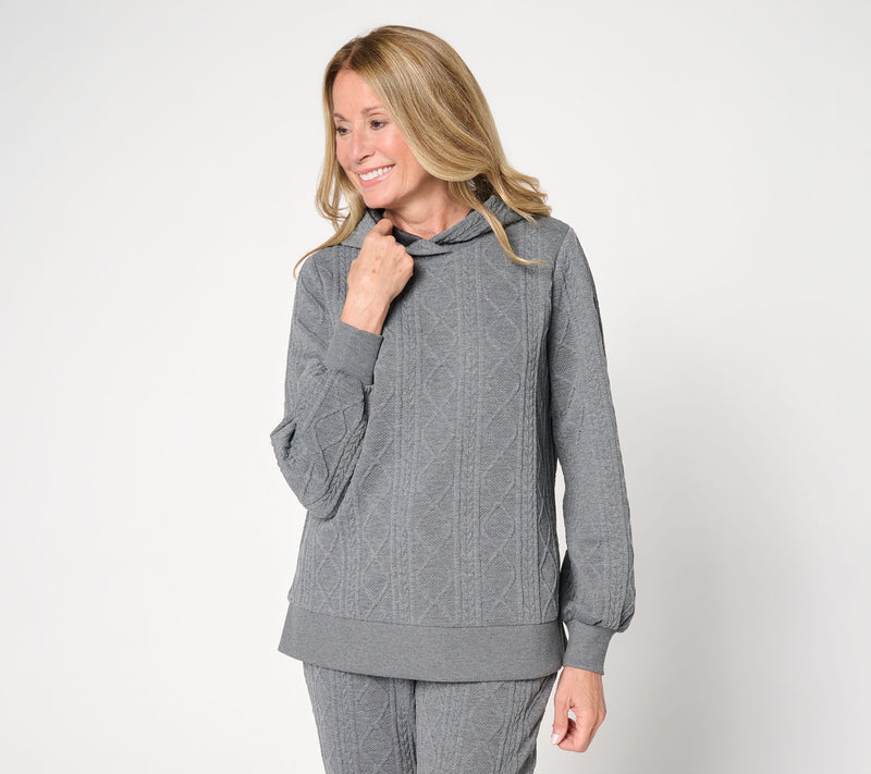 Belle by Kim Gravel Cable Chic Hoodie — View 14