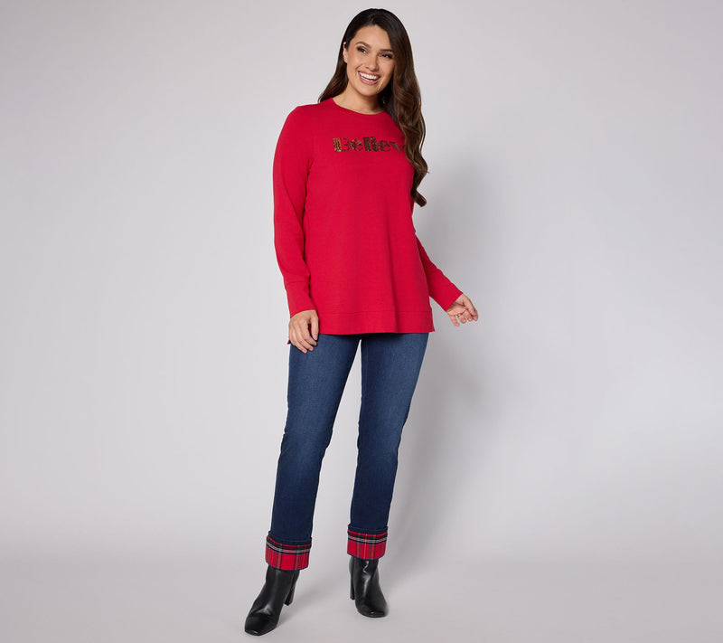 Jingle Belles by Kim Gravel TripleLuxe Golden Greetings Top — View 5