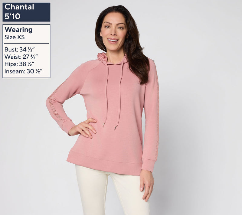 Belle by Kim Gravel ScubaLuxe Sparkle & Shine Hoodie — View 5