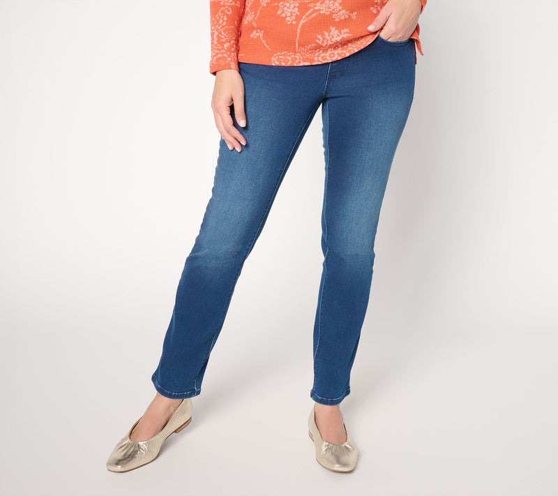 Jingle Belles by Kim Gravel Regular Satin Weave Straight Leg Jean — Main view