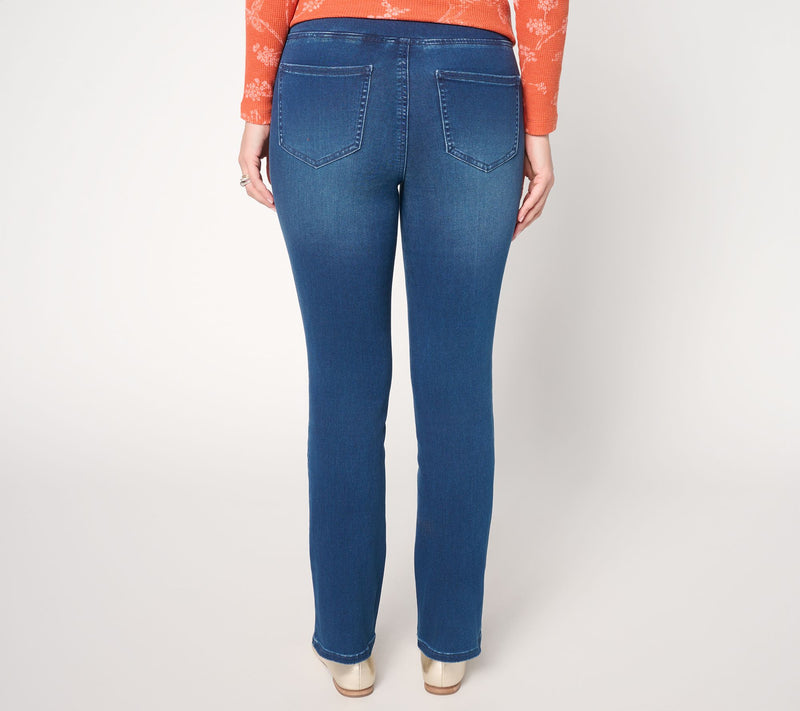 Jingle Belles by Kim Gravel Petite Satin Weave Straight Leg Jean — View 3