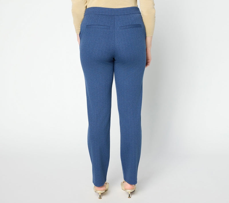 BEAUTIFUL by Lawrenc Zarian Regular Pull-On Pinstripe Pants — View 8