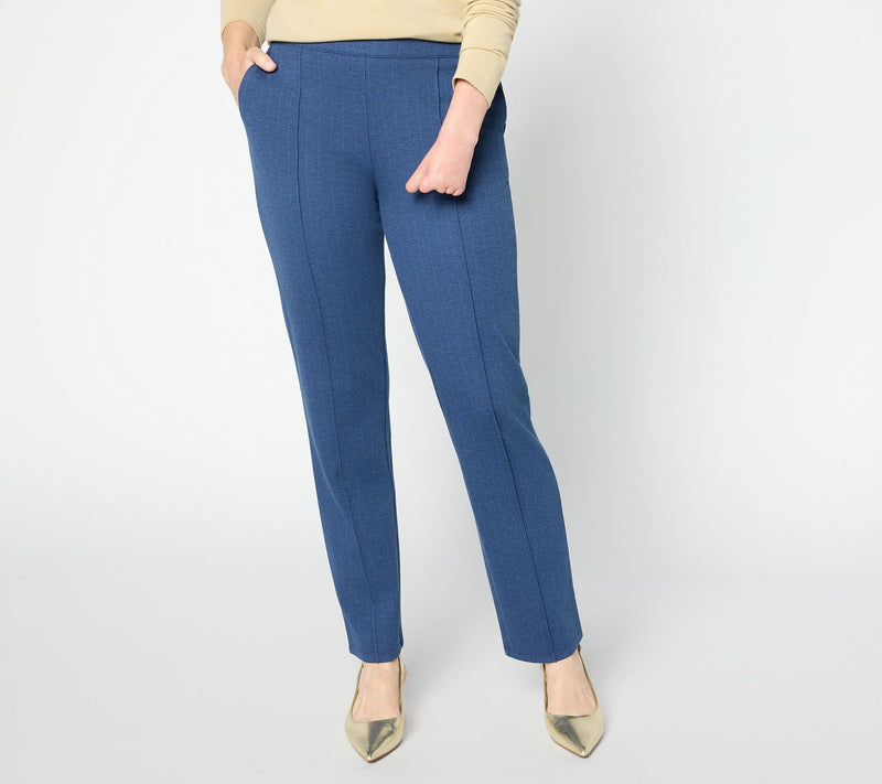 BEAUTIFUL by Lawrenc Zarian Regular Pull-On Pinstripe Pants — View 2