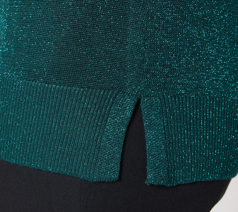 Jingle Belles by Kim Gravel Glam Lurex Layering Sweater — View 6