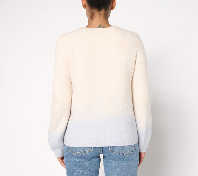 Me by Jennie Garth Raglan Sleeve Ombre Cloud Sweater — View 4