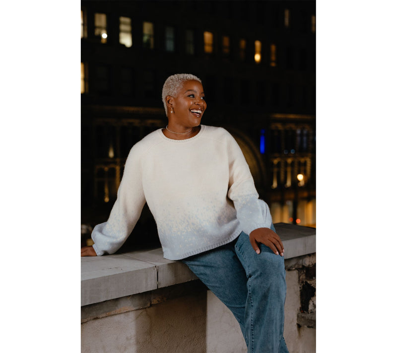Me by Jennie Garth Raglan Sleeve Ombre Cloud Sweater — View 8