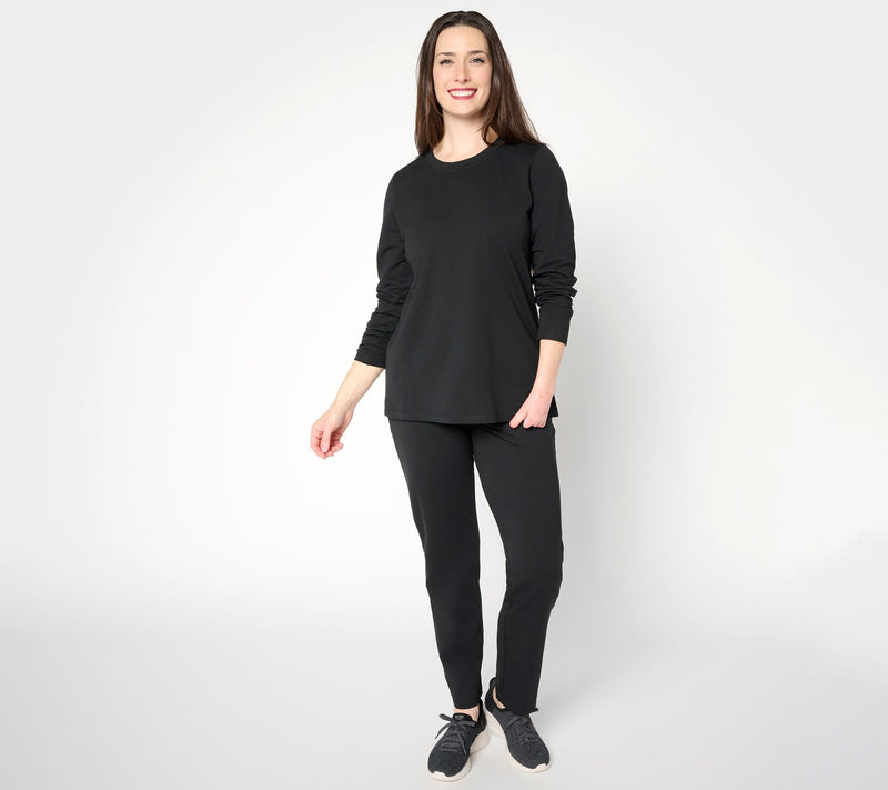 Denim & Co. Regular EasyWear French Terry Top & Pant Set — View 13