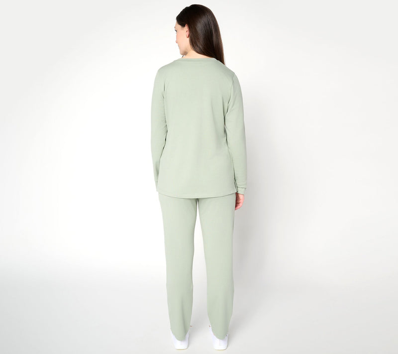 Denim & Co. Tall EasyWear French Terry Top & Pant Set — View 4