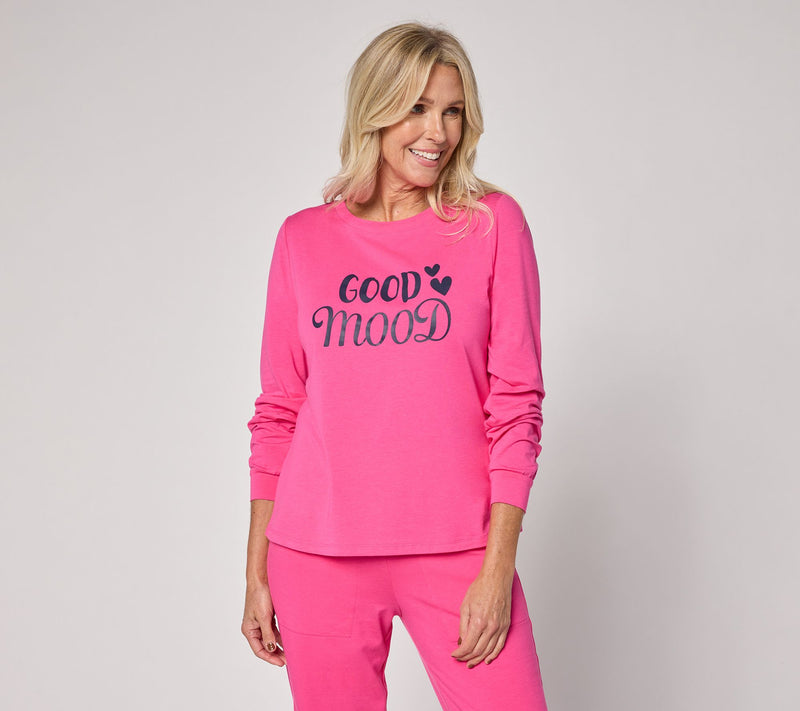 AnyBody Cozy Knit Message Top — Main view