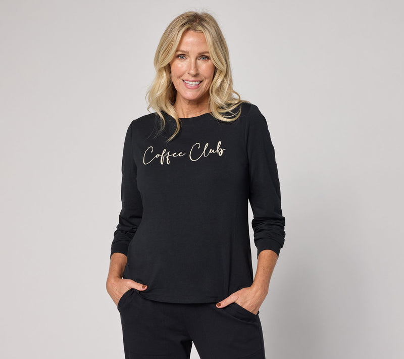 AnyBody Cozy Knit Message Top — View 12