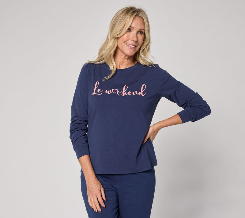 AnyBody Cozy Knit Message Top — View 14